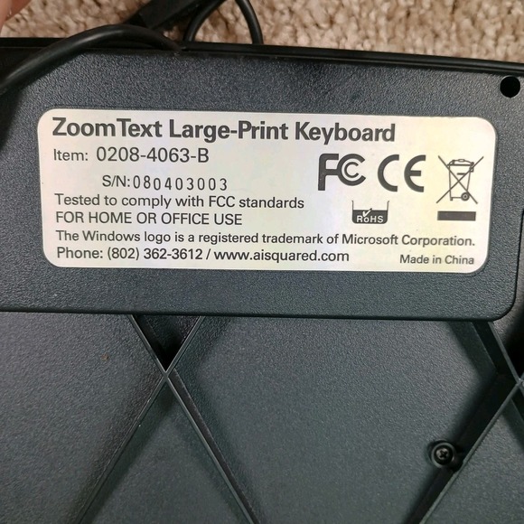 Zoom Text Large Print Computer Keyboard Usb - Picture 7 of 7